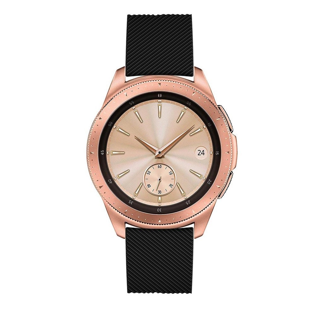 Udsøgt Samsung Galaxy Watch (42mm) Silikone Rem - Sort#serie_7