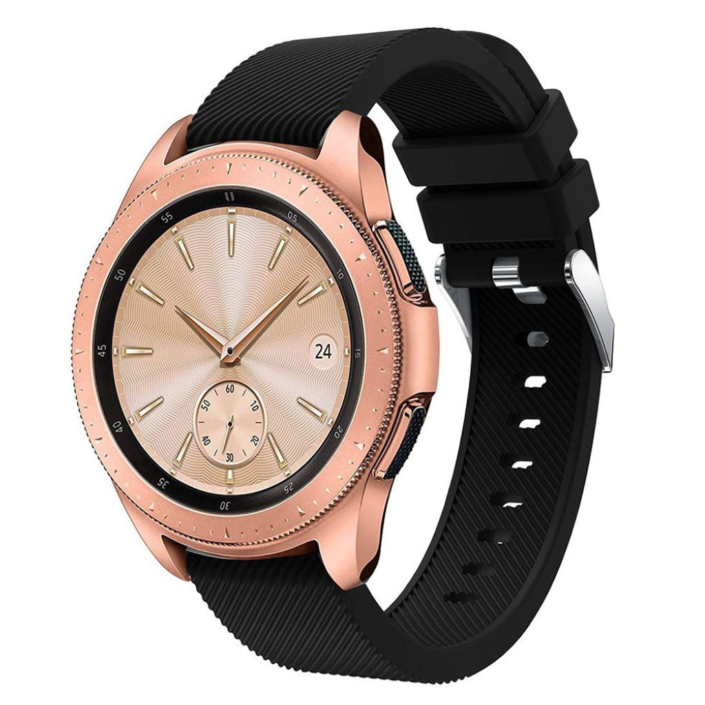 Udsøgt Samsung Galaxy Watch (42mm) Silikone Rem - Sort#serie_7