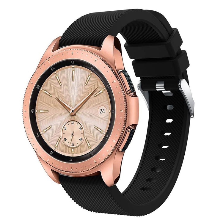 Udsøgt Samsung Galaxy Watch (42mm) Silikone Rem - Sort#serie_7