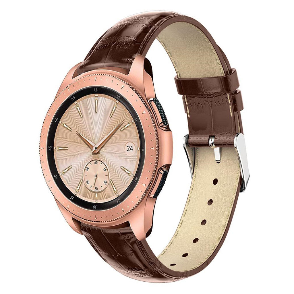 Rigtigt smuk Samsung Galaxy Watch (42mm) Ægte læder Rem - Brun#serie_1