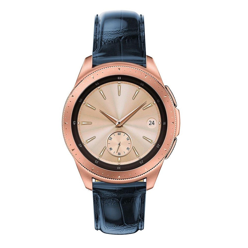 Rigtigt smuk Samsung Galaxy Watch (42mm) Ægte læder Rem - Blå#serie_2