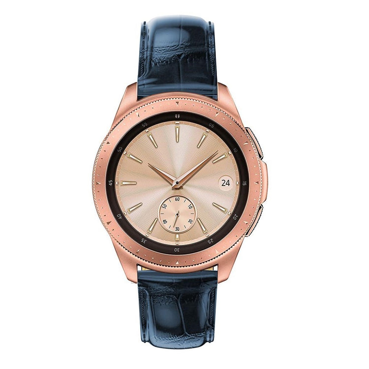 Rigtigt smuk Samsung Galaxy Watch (42mm) Ægte læder Rem - Blå#serie_2