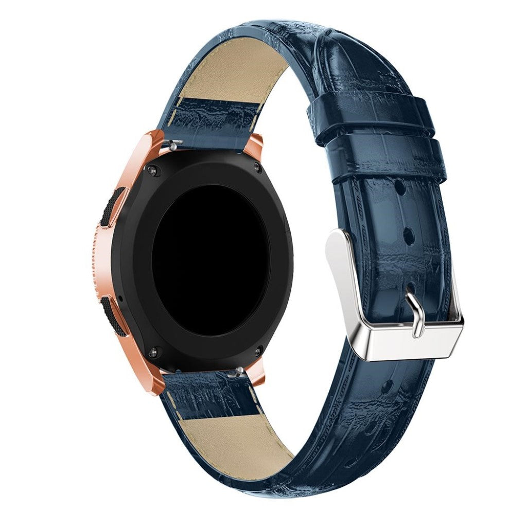 Rigtigt smuk Samsung Galaxy Watch (42mm) Ægte læder Rem - Blå#serie_2