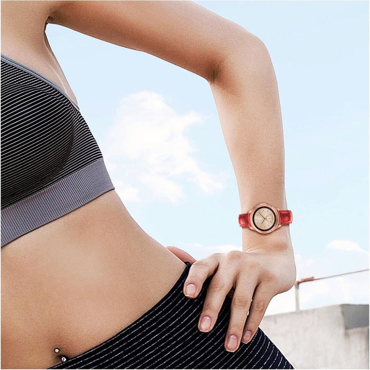 Rigtigt smuk Samsung Galaxy Watch (42mm) Ægte læder Rem - Rød#serie_3