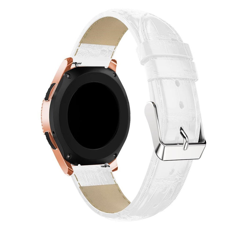 Rigtigt smuk Samsung Galaxy Watch (42mm) Ægte læder Rem - Hvid#serie_4