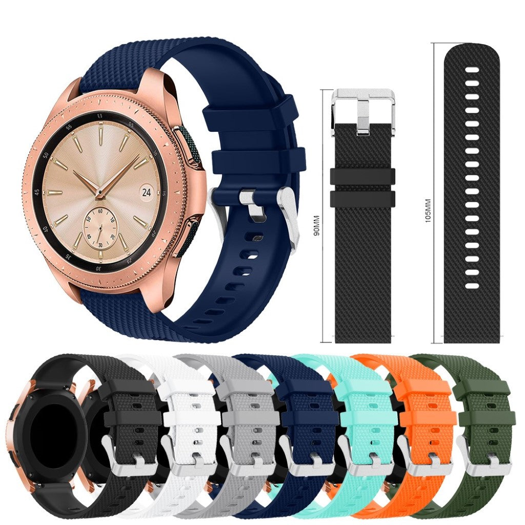 Super flot Samsung Galaxy Watch (42mm) Silikone Rem - Blå#serie_1