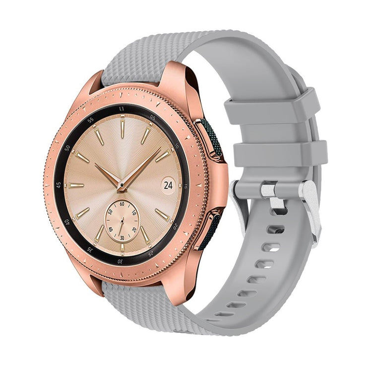 Super flot Samsung Galaxy Watch (42mm) Silikone Rem - Sølv#serie_4