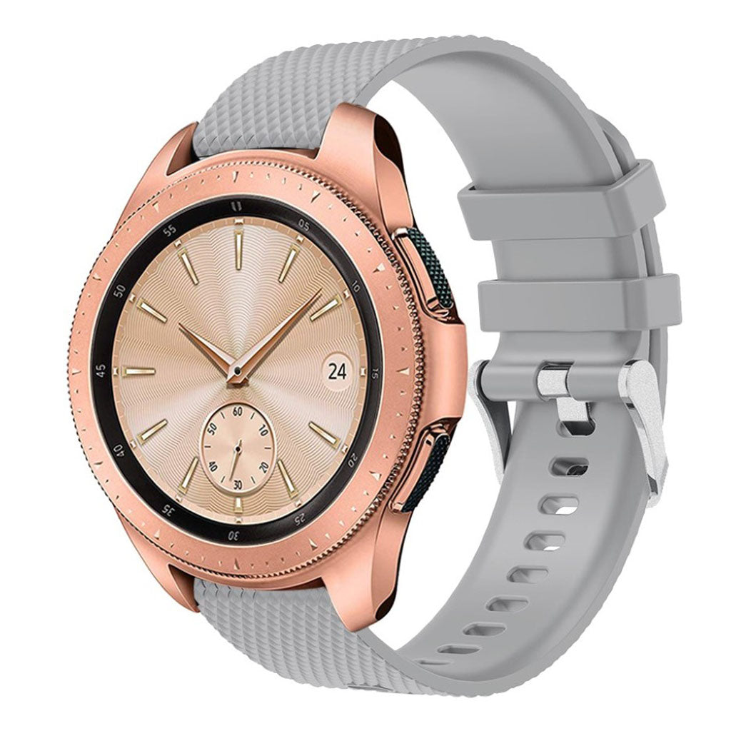 Super flot Samsung Galaxy Watch (42mm) Silikone Rem - Sølv#serie_4