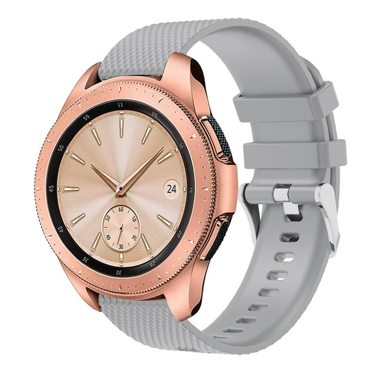 Super flot Samsung Galaxy Watch (42mm) Silikone Rem - Sølv#serie_4