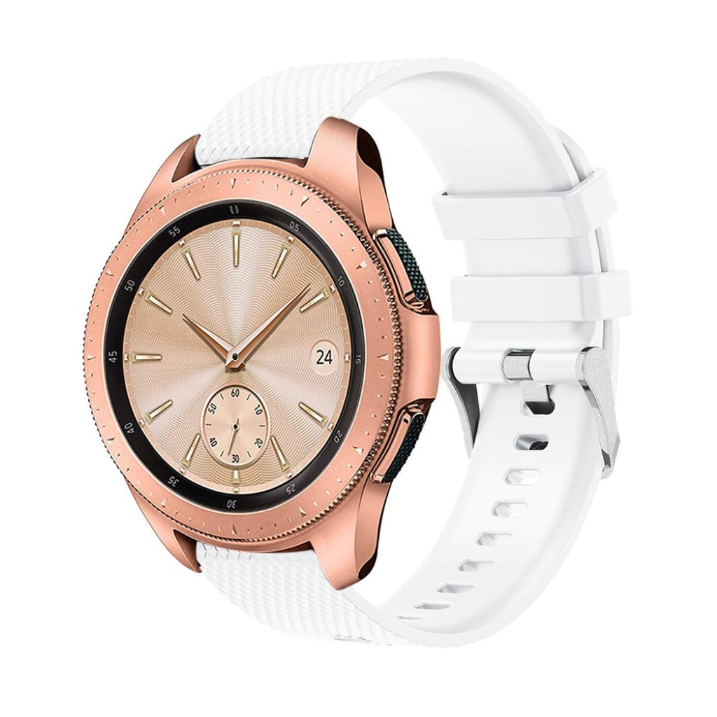 Super flot Samsung Galaxy Watch (42mm) Silikone Rem - Hvid#serie_5