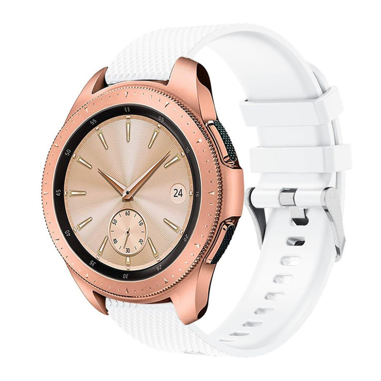 Super flot Samsung Galaxy Watch (42mm) Silikone Rem - Hvid#serie_5