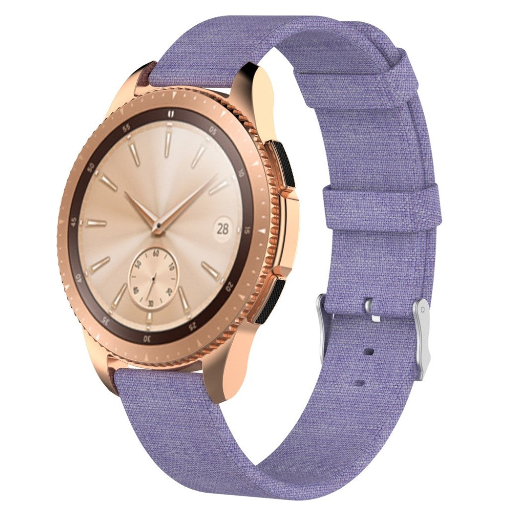 Rigtigt slidstærk Samsung Galaxy Watch (42mm) Nylon Rem - Lilla#serie_1