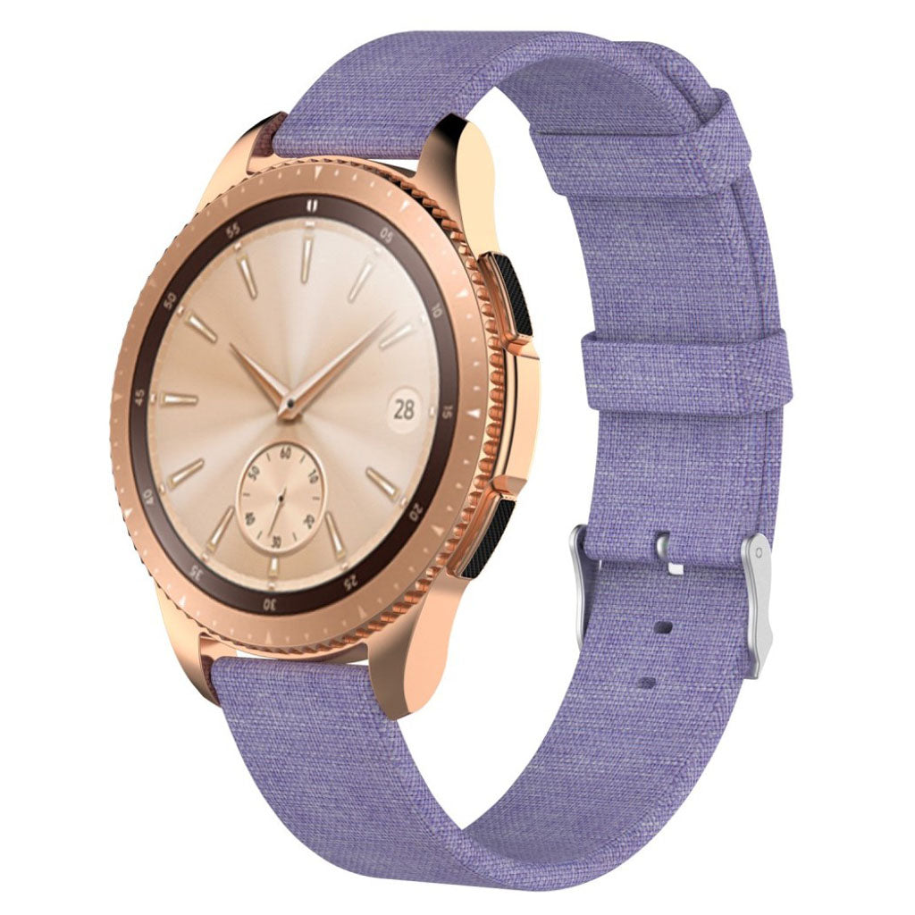 Rigtigt slidstærk Samsung Galaxy Watch (42mm) Nylon Rem - Lilla#serie_1