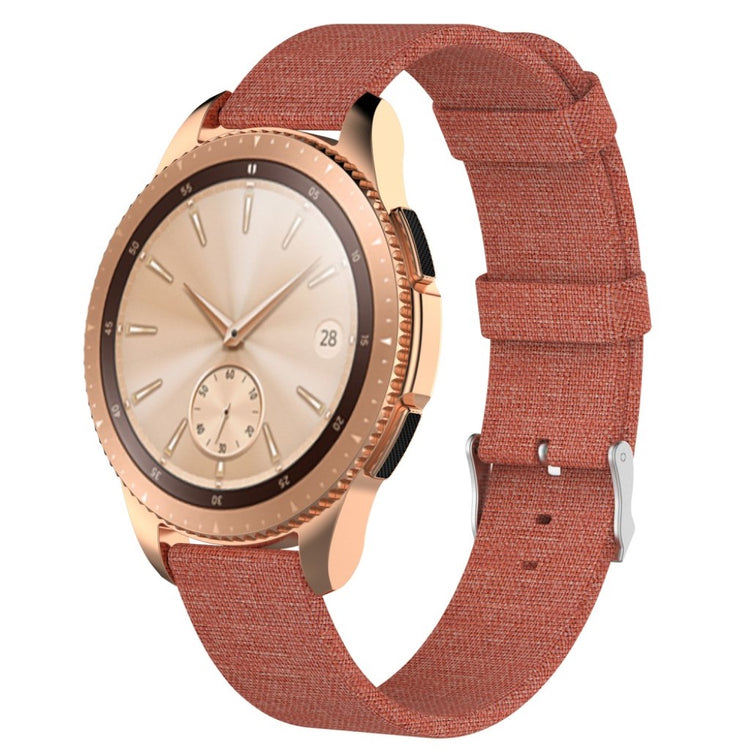 Rigtigt slidstærk Samsung Galaxy Watch (42mm) Nylon Rem - Orange#serie_3