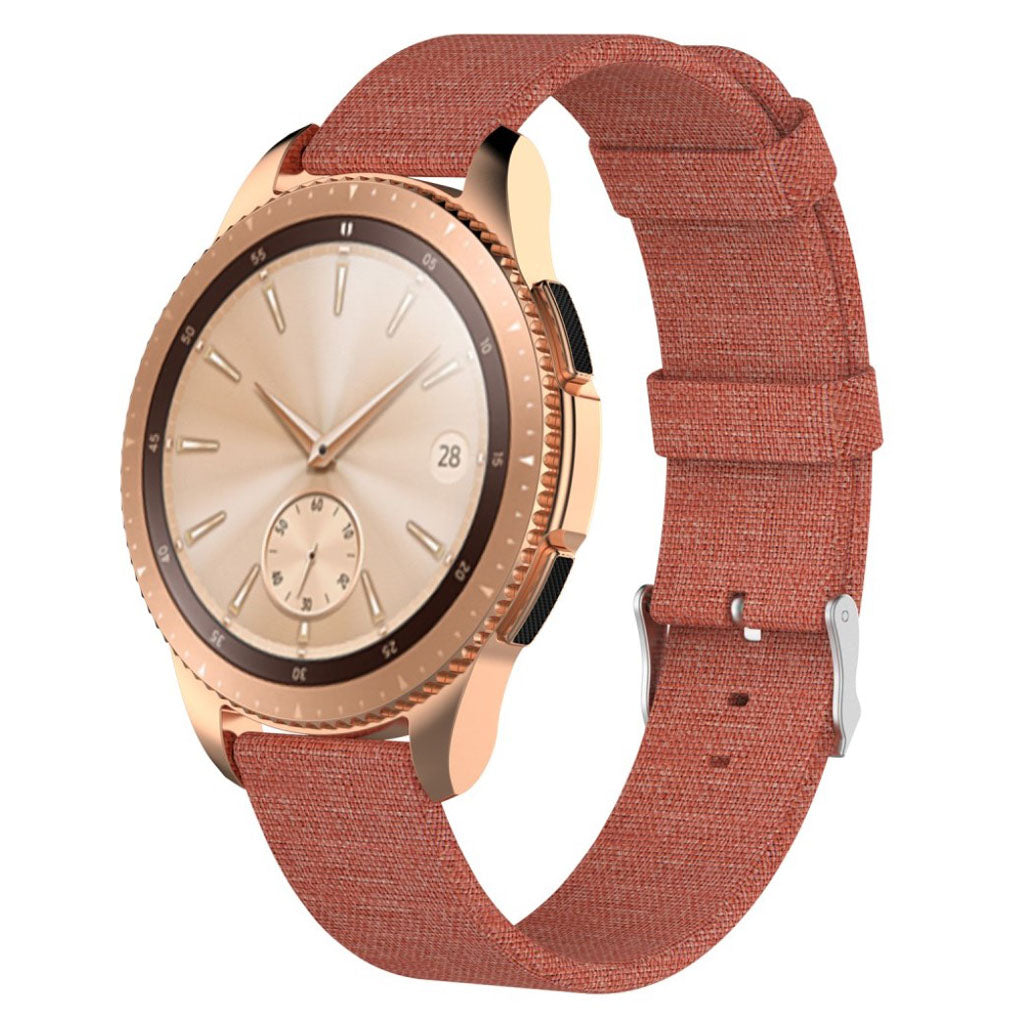 Rigtigt slidstærk Samsung Galaxy Watch (42mm) Nylon Rem - Orange#serie_3