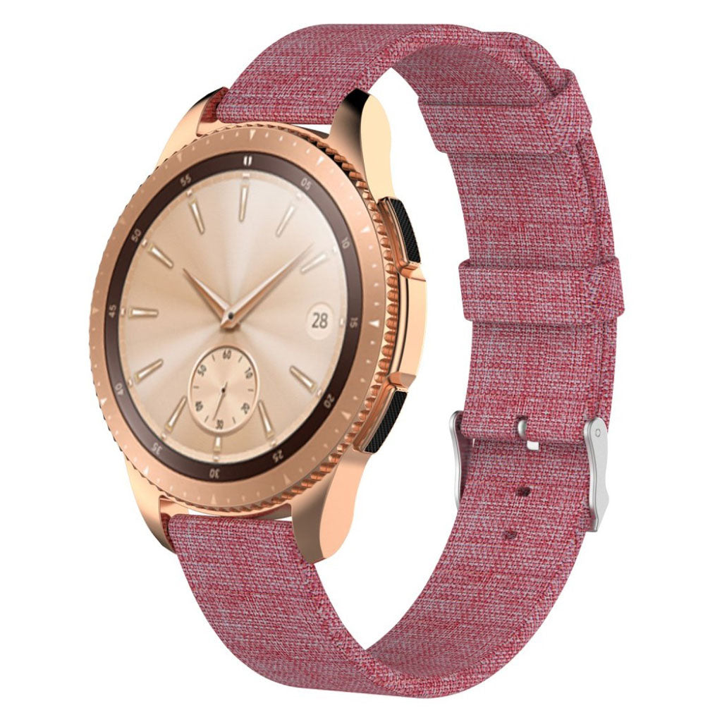 Rigtigt slidstærk Samsung Galaxy Watch (42mm) Nylon Rem - Pink#serie_4