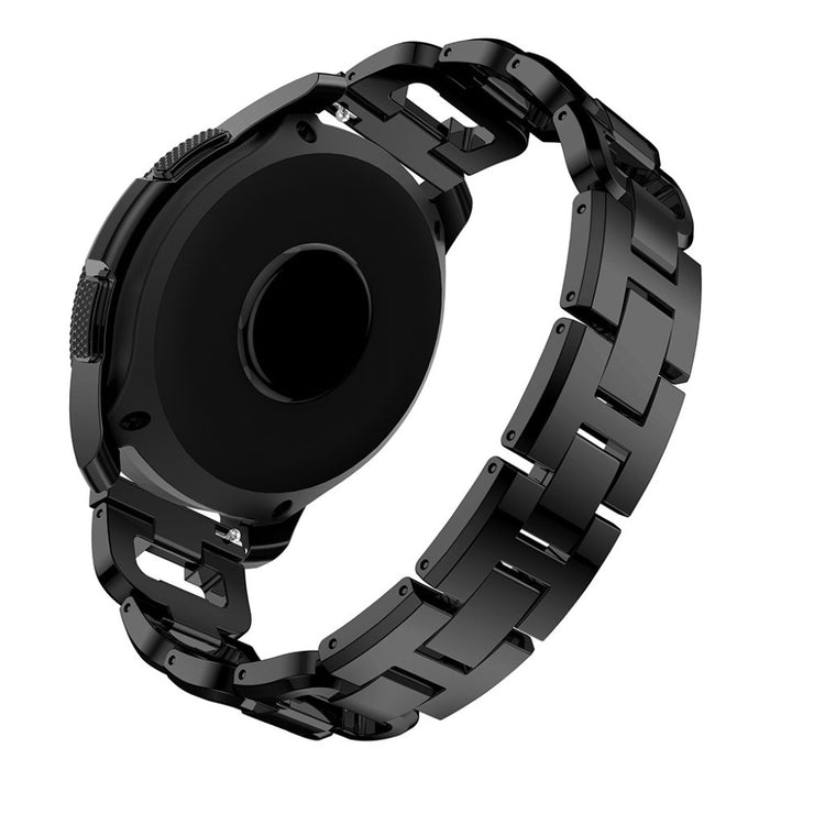 Smuk Samsung Galaxy Watch (42mm) Metal og Rhinsten Rem - Sort#serie_1