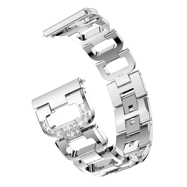 Smuk Samsung Galaxy Watch (42mm) Metal og Rhinsten Rem - Sølv#serie_2