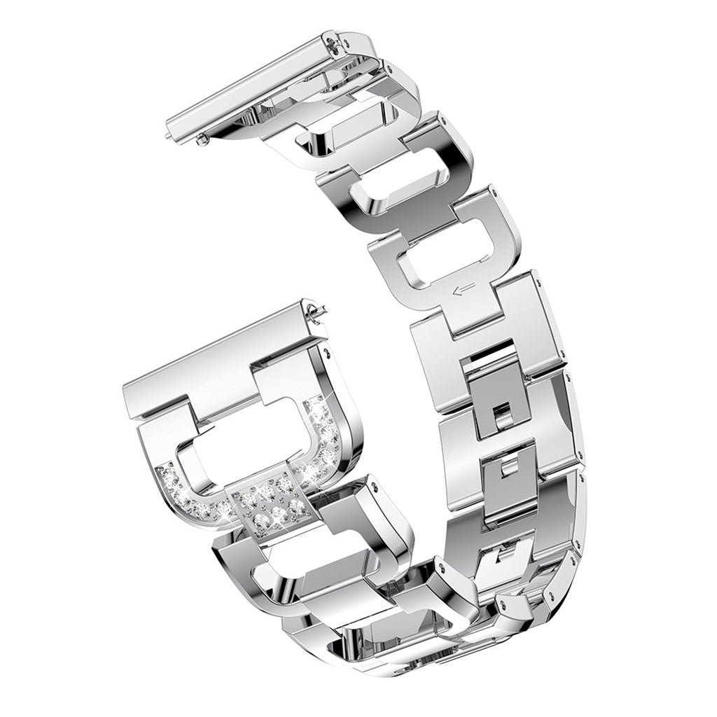 Smuk Samsung Galaxy Watch (42mm) Metal og Rhinsten Rem - Sølv#serie_2