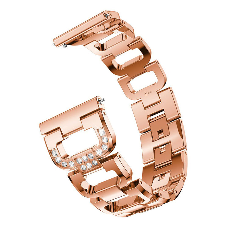 Smuk Samsung Galaxy Watch (42mm) Metal og Rhinsten Rem - Pink#serie_3