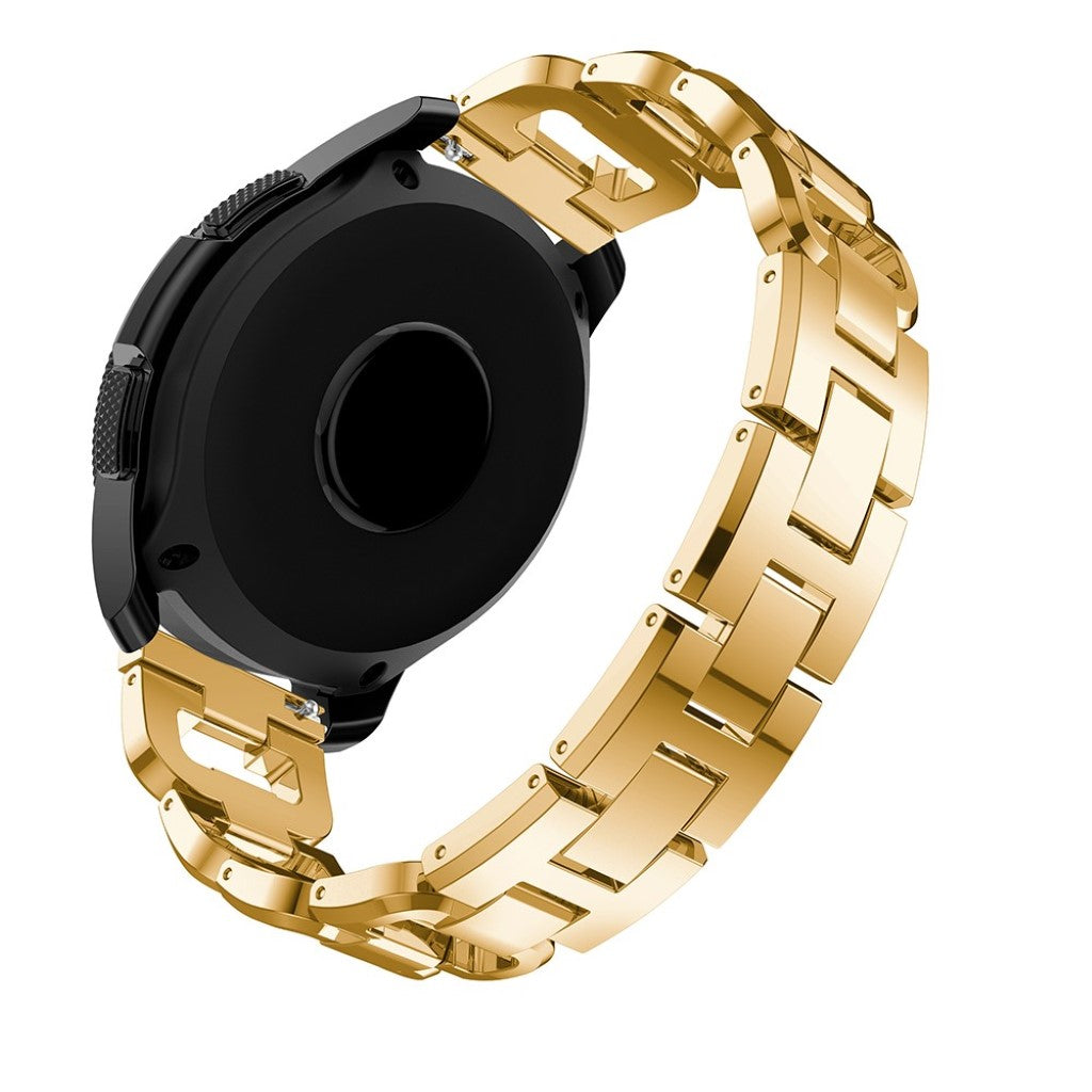 Smuk Samsung Galaxy Watch (42mm) Metal og Rhinsten Rem - Guld#serie_4