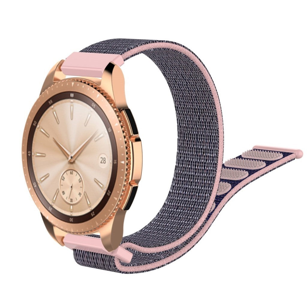 Holdbart Samsung Galaxy Watch (42mm) Nylon Rem - Sølv#serie_5