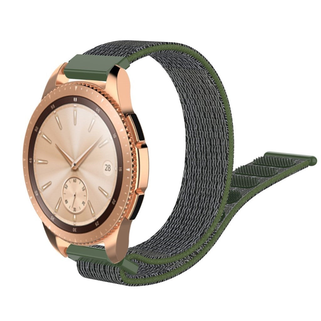 Holdbart Samsung Galaxy Watch (42mm) Nylon Rem - Grøn#serie_8