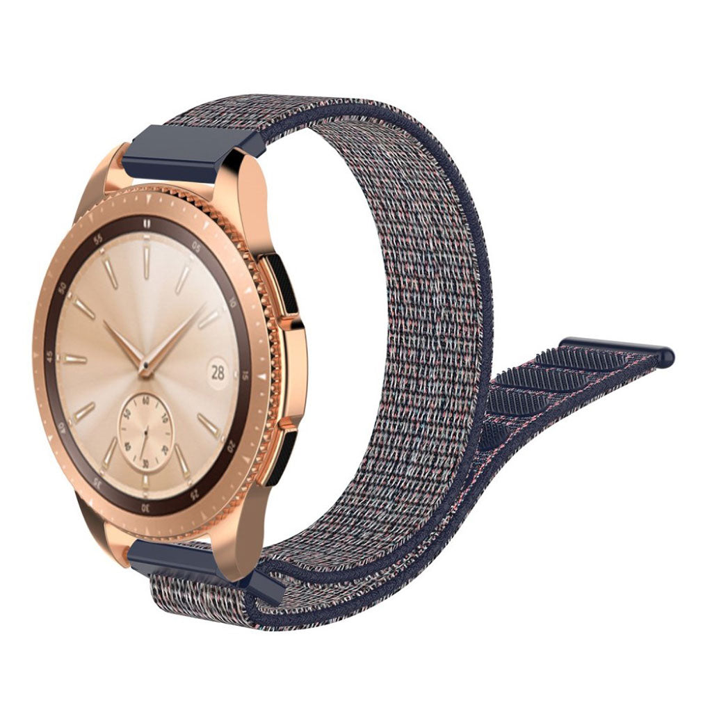 Holdbart Samsung Galaxy Watch (42mm) Nylon Rem - Blå#serie_9