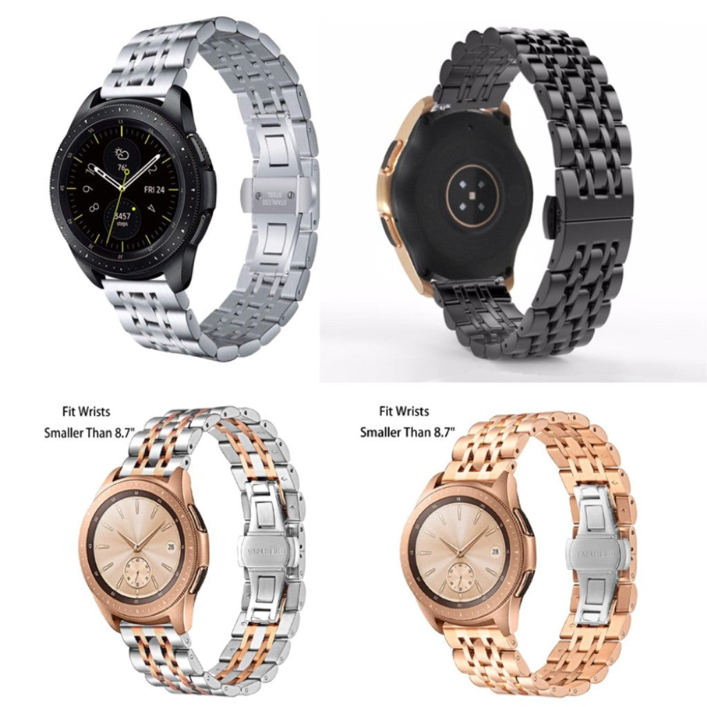 Super holdbart Samsung Galaxy Watch (42mm) Metal Rem - Sort#serie_1