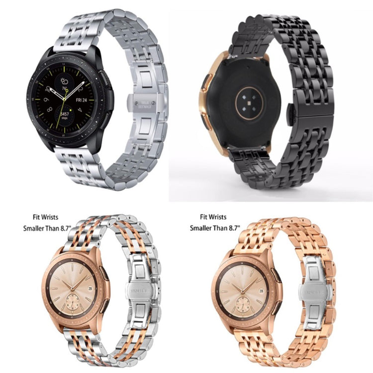 Super holdbart Samsung Galaxy Watch (42mm) Metal Rem - Sort#serie_1