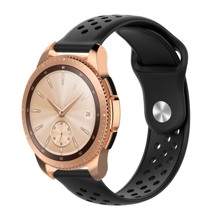Rigtigt flot Samsung Galaxy Watch (42mm) Silikone Rem - Sort#serie_1