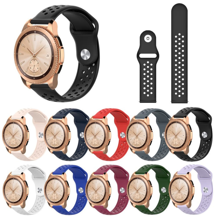 Rigtigt flot Samsung Galaxy Watch (42mm) Silikone Rem - Sort#serie_1