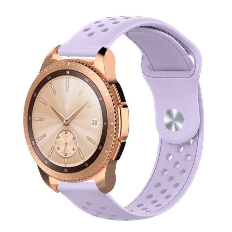 Rigtigt flot Samsung Galaxy Watch (42mm) Silikone Rem - Lilla#serie_10