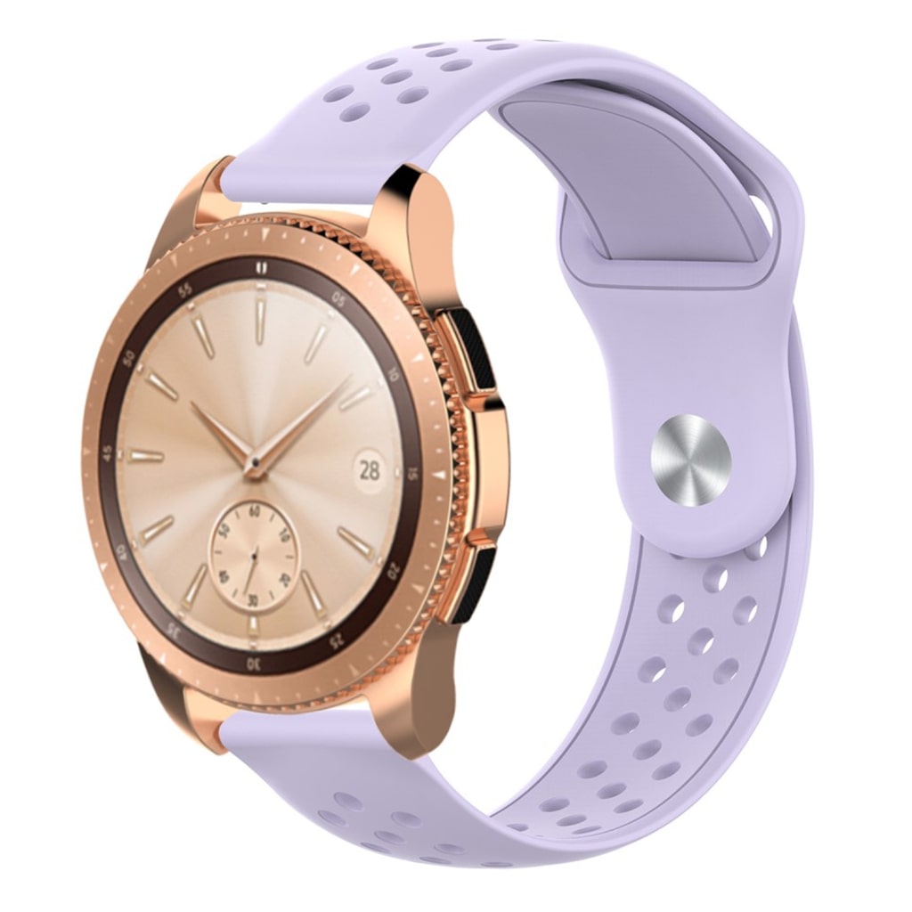 Rigtigt flot Samsung Galaxy Watch (42mm) Silikone Rem - Lilla#serie_10