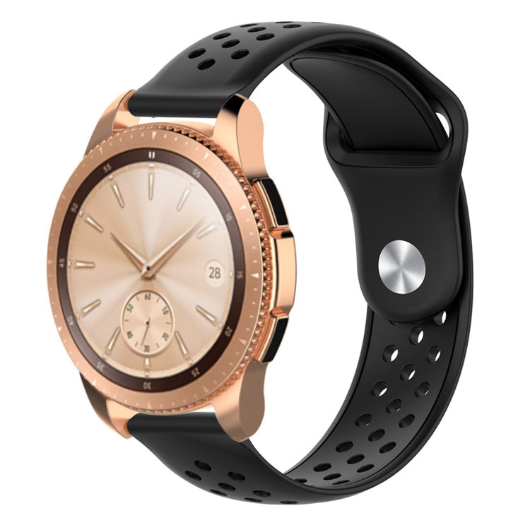 Rigtigt flot Samsung Galaxy Watch (42mm) Silikone Rem - Sort#serie_1