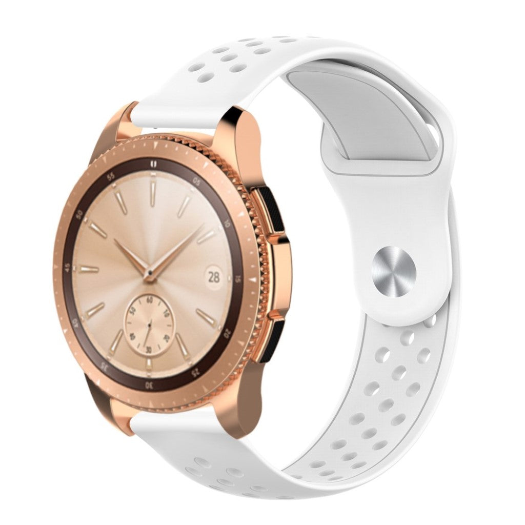 Rigtigt flot Samsung Galaxy Watch (42mm) Silikone Rem - Hvid#serie_2