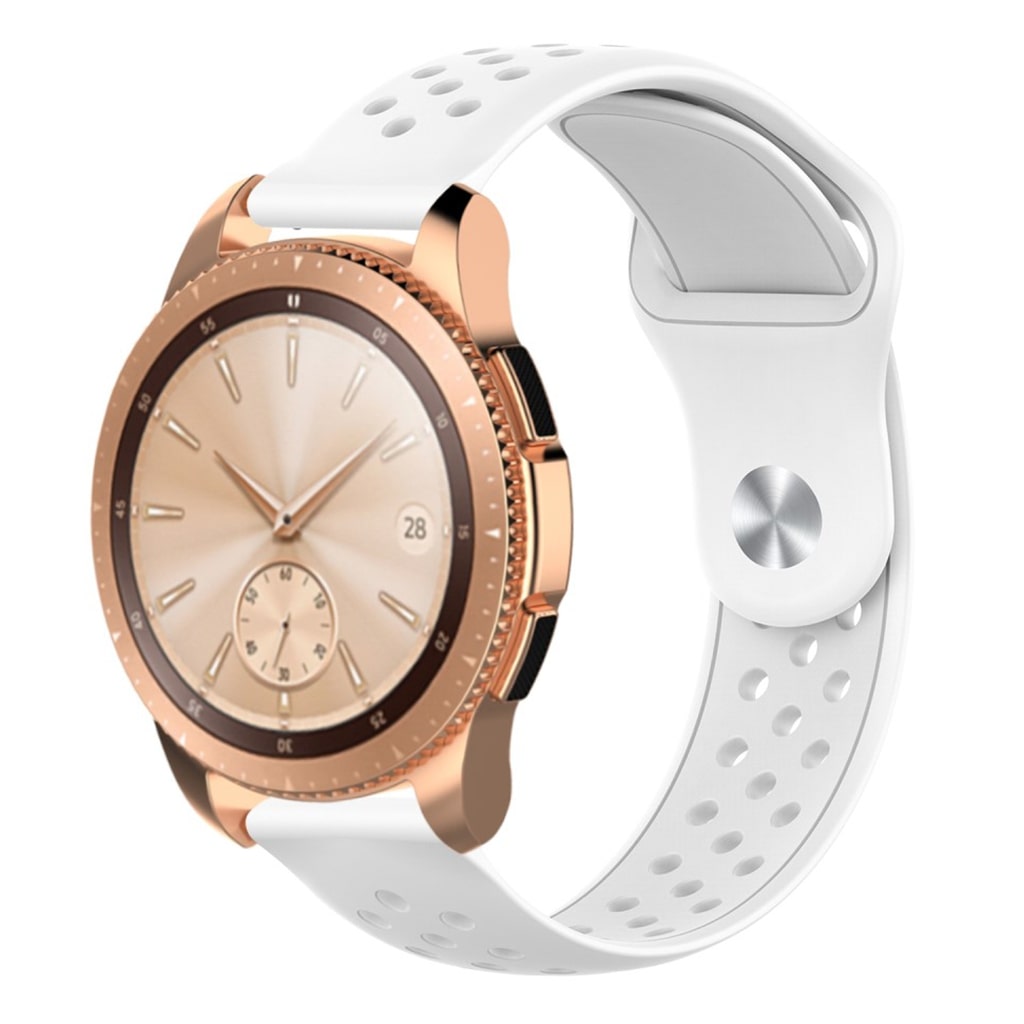 Rigtigt flot Samsung Galaxy Watch (42mm) Silikone Rem - Hvid#serie_2