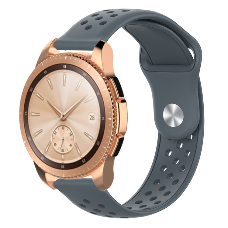 Rigtigt flot Samsung Galaxy Watch (42mm) Silikone Rem - Sølv#serie_3