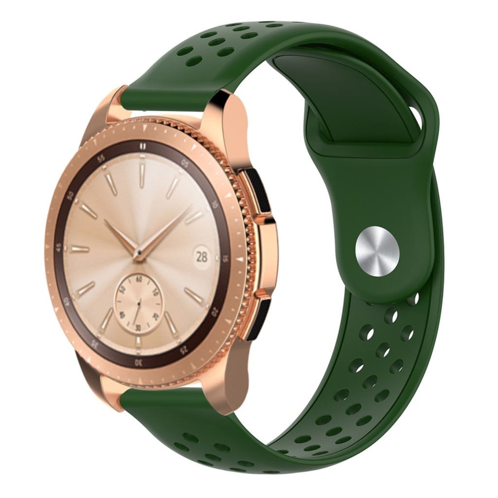 Rigtigt flot Samsung Galaxy Watch (42mm) Silikone Rem - Grøn#serie_7