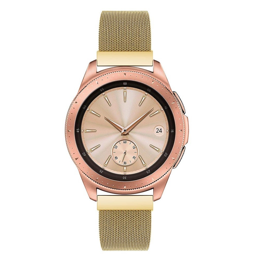 Rigtigt flot Samsung Galaxy Watch (42mm) Metal Rem - Guld#serie_3