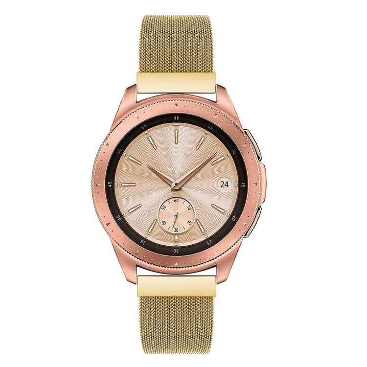 Rigtigt flot Samsung Galaxy Watch (42mm) Metal Rem - Guld#serie_3