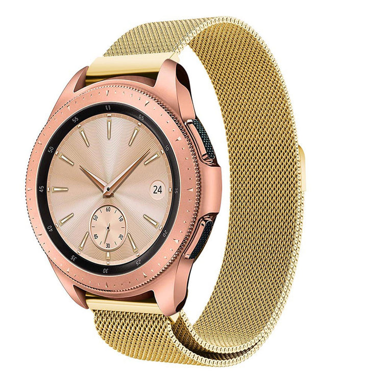 Rigtigt flot Samsung Galaxy Watch (42mm) Metal Rem - Guld#serie_3