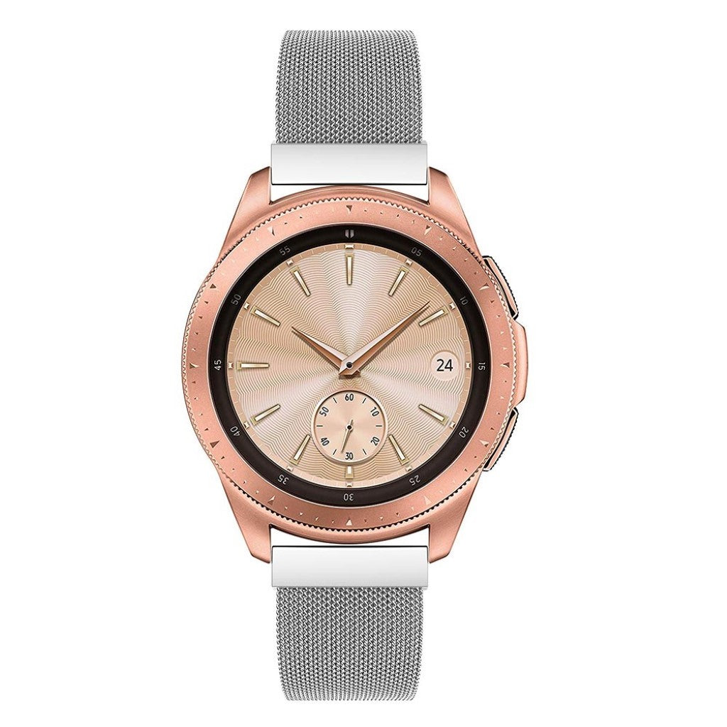 Rigtigt flot Samsung Galaxy Watch (42mm) Metal Rem - Sølv#serie_5