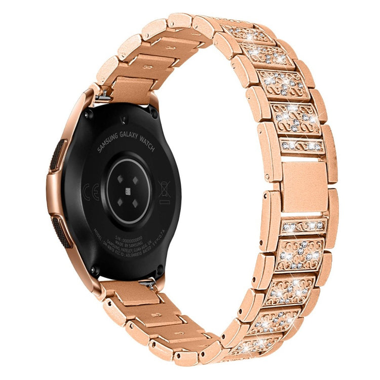 Fint Samsung Galaxy Watch (42mm) Metal og Rhinsten Rem - Guld#serie_3