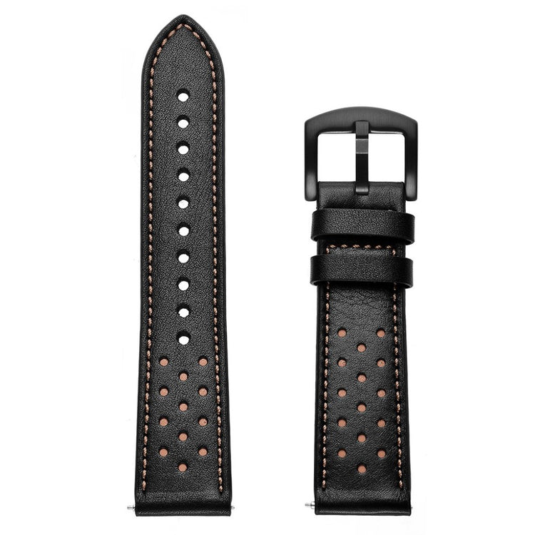 Meget fed Samsung Galaxy Watch (42mm) Ægte læder Rem - Sort#serie_1