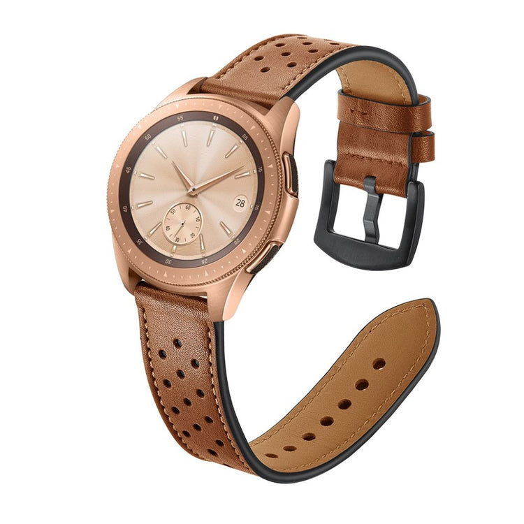 Meget fed Samsung Galaxy Watch (42mm) Ægte læder Rem - Brun#serie_2