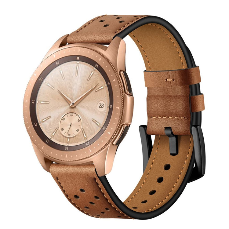 Meget fed Samsung Galaxy Watch (42mm) Ægte læder Rem - Brun#serie_2