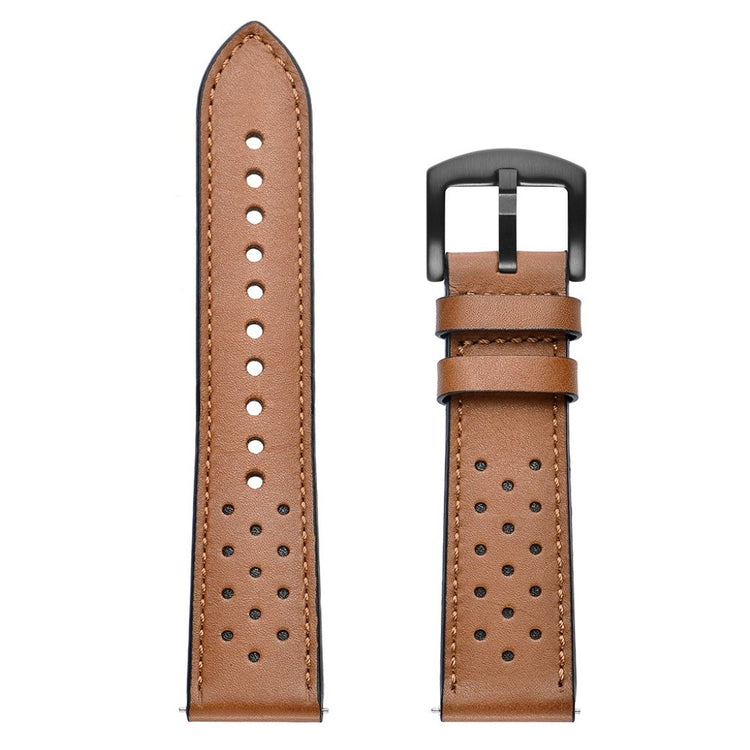 Meget fed Samsung Galaxy Watch (42mm) Ægte læder Rem - Brun#serie_2