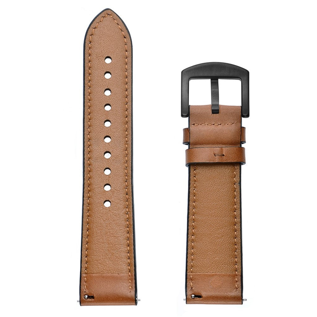 Meget fed Samsung Galaxy Watch (42mm) Ægte læder Rem - Brun#serie_2