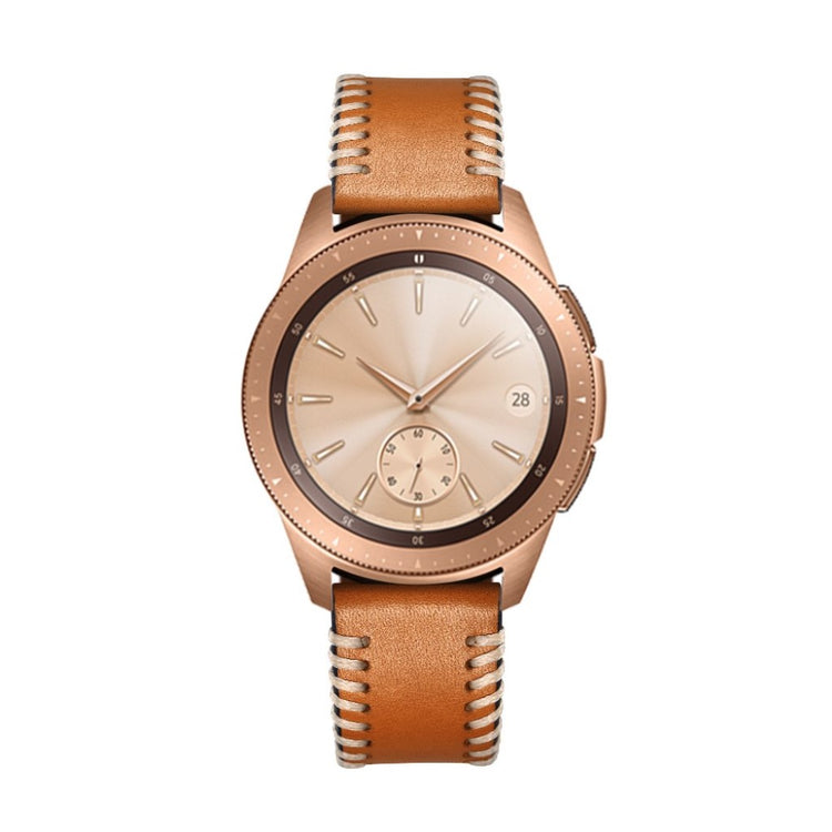 Mega kønt Samsung Galaxy Watch (42mm) Ægte læder Rem - Brun#serie_2